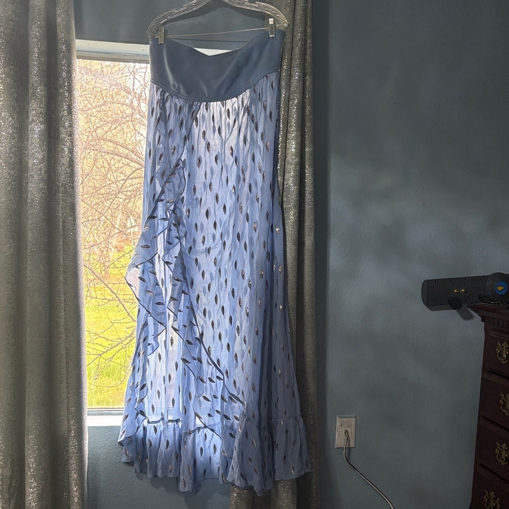 Free People Blue Strapless Dress